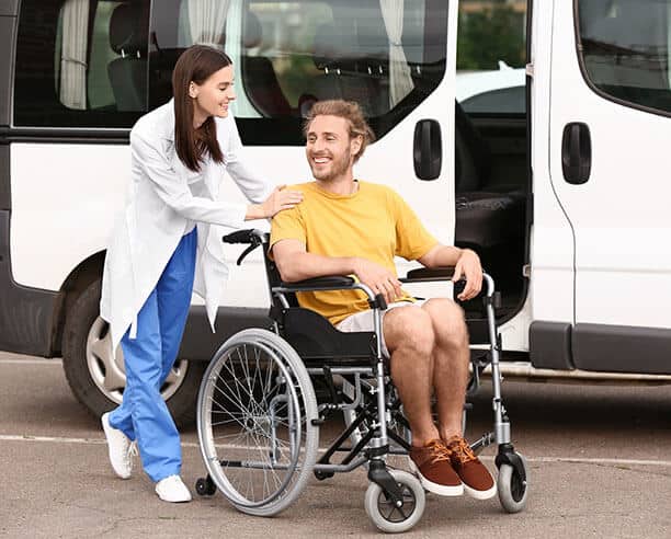 Doctor Talking And Taking Care Of Patient